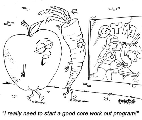 "I really need to start a good core work out program!"