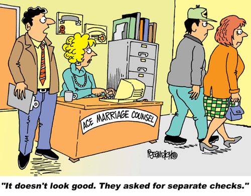 "It doesn't look good. They asked for separate checks."