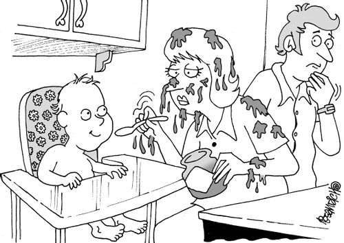 Feeding the baby