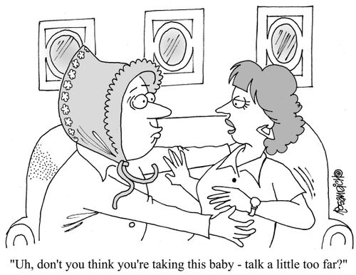 "Uh, don't you think you're taking this bay-talk a little too far?"