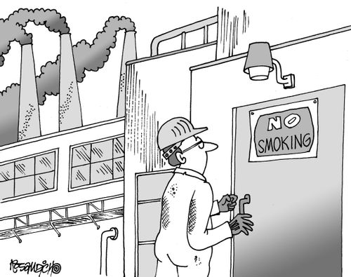 Big Polluting Factory with No Smoking Rules