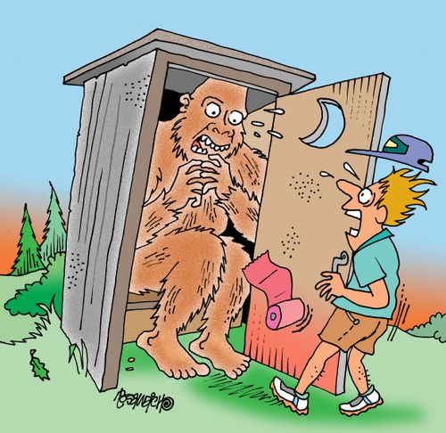 Yeti in the outhouse
