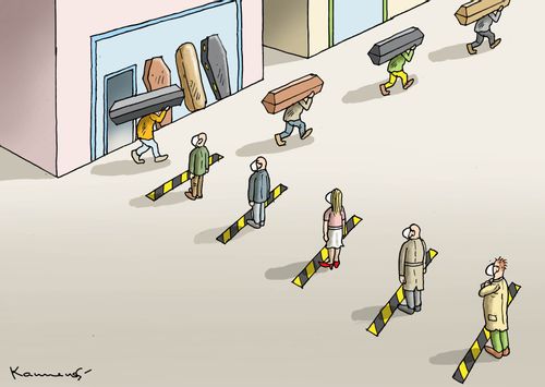 Social Distancing at the Coffin Makers