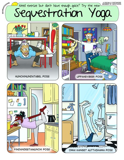 Sequestration Yoga - if you need exercise but don't have enough space!