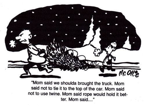"Mom said we shoulda brought the truck...."