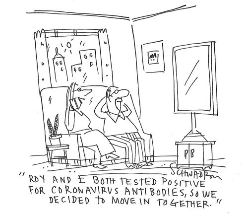 "Roy and I both tested positive for coronavirus antibodies, so we decided to move in together."