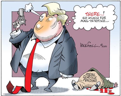 "There. . .! So much for mail-in voting. . ."