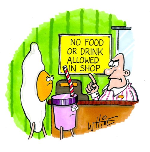 No Food or Drink Allowed in Shop