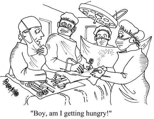"Boy, am I getting hungry!"