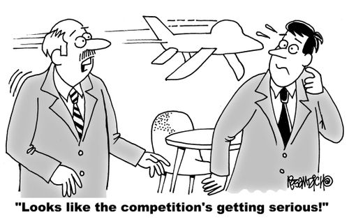 "Looks like the competition's getting serious!"