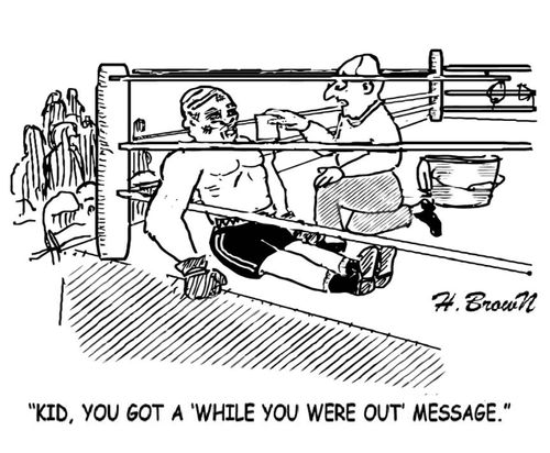 "Kid, you got a 'While You Were Out' message."