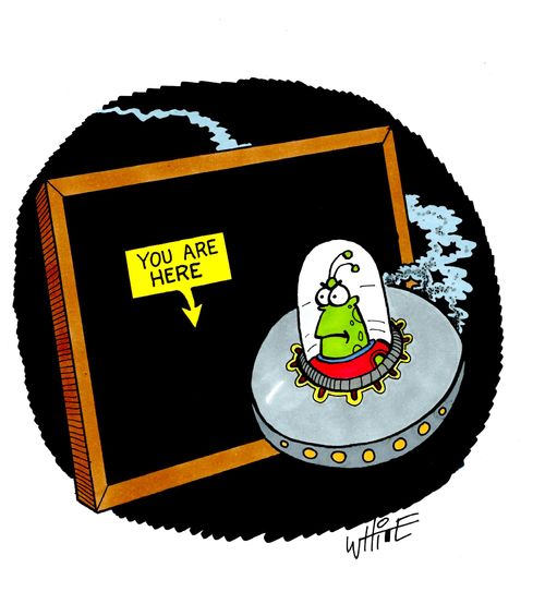You are here in space...