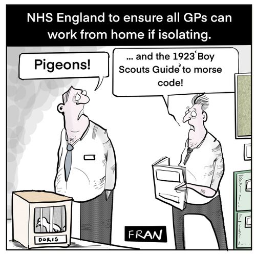 NHS England to ensure all GPs can work from home if isolating.