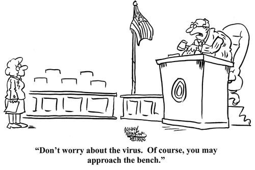 "Don't worry about the virus. Of course, you may approach the bench."