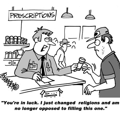"You're in luck. I just changed religions and am no longer opposed to filling this one."