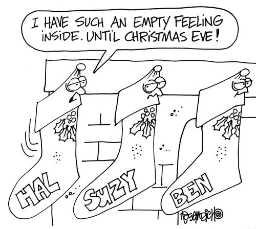 "I have such an empty feeling inside. Until Christmas Eve!"