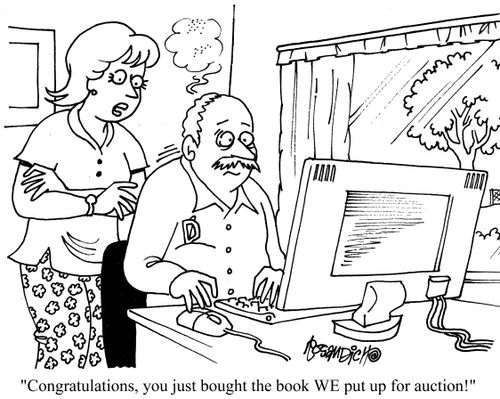 "Congratulations, you just bought the book WE put up for auction!"