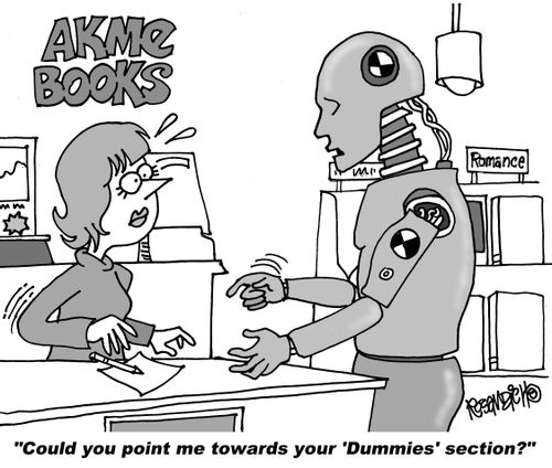 "Could you point me towards your 'Dummies' section?"