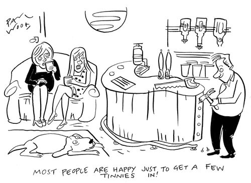 "Most people are happy just to get a few tinnies in!"