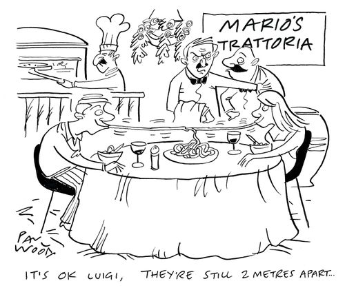 "It's ok Luigi, they're still 2 metres apart..."