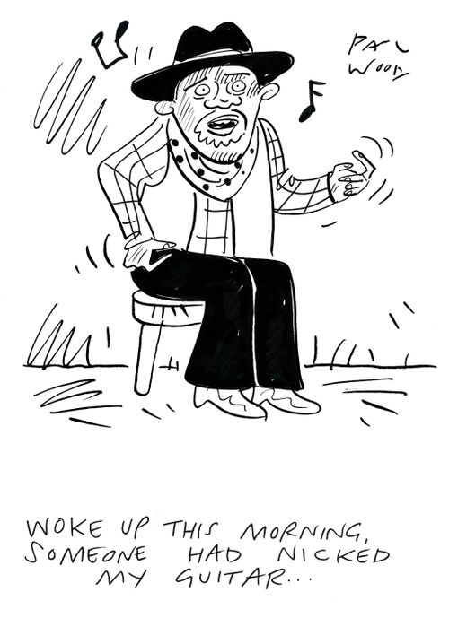 "Woke up this morning, someone had nicked my guitar..."