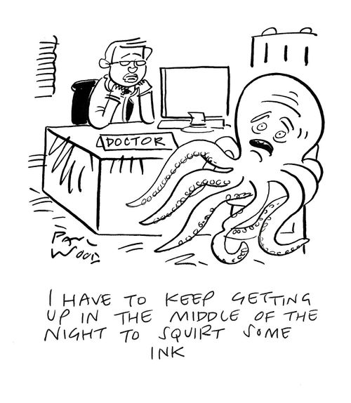 "I have to keep getting up in the middle of the night to squirt some ink."