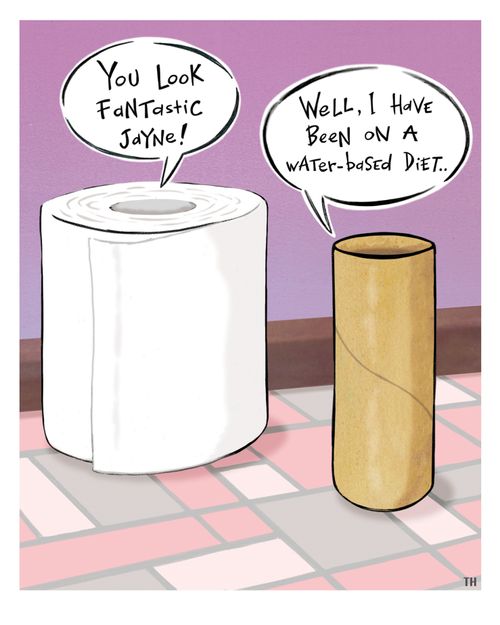 Toilet roll beauty tips.