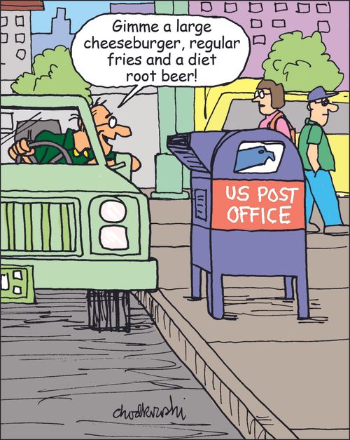 "Gimme a large cheeseburger, regular fries and a diet root beer!"