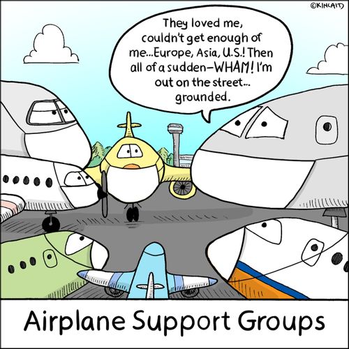 "They loved me, couldn't get enough of me...Europe, Asia, U.S.! Then all of a sudden --WHAM! I'm out on the street...grounded."