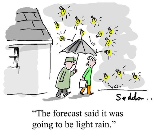"The forecast said it was going to be light rain."