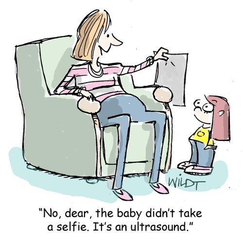 "No, dear, the baby didn't take a selfie. It's an ultrasound."