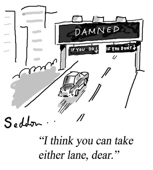 "I think you can take either lane, dear."