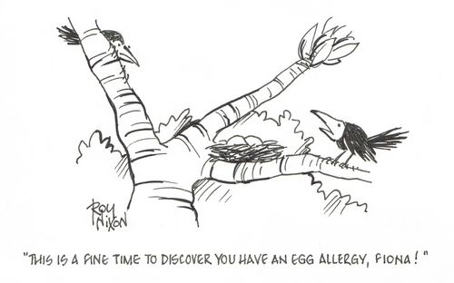"This is a fine time to discover you have an egg allergy, Fiona!"