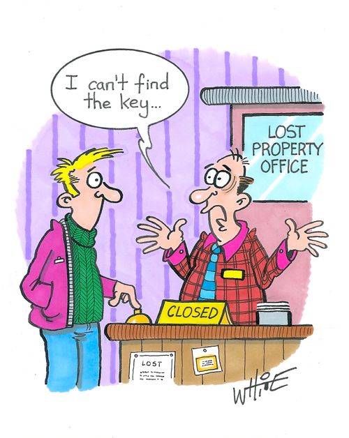 "I can't find the key. . ."