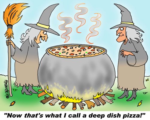 "Now that's what I call a deep dish pizza!"