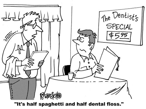 "It's half spaghetti and half dental floss."