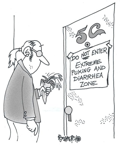 Do Not Enter: Extreme Puking And Diarrhea Zone