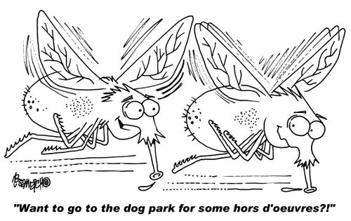 "Want to go to the dog park for some hors d'ouvres?"