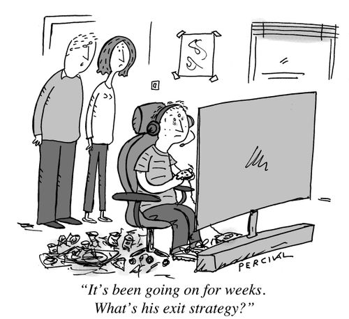"It's been going on for weeks. What's his exit strategy?"