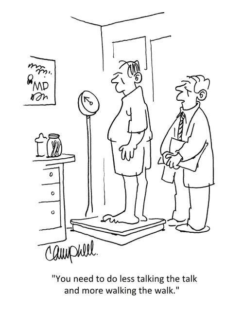 "You need to do less talking the talk and more walking the walk."