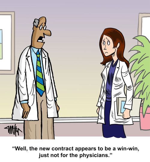 'Well, the new contract appears to be a win-win, just not for physicians.'