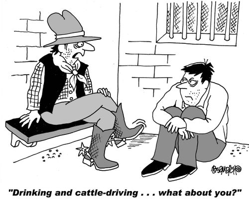 "Drinking and cattle-driving. . . what about you?"