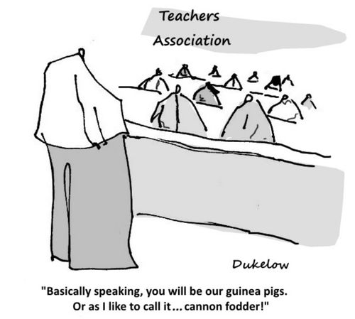 "Basically speaking, you will be our guinea pigs. Or as I like to call it. . . cannon fodder!"