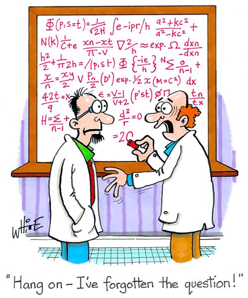 "Hang on - I've forgotten the question!"