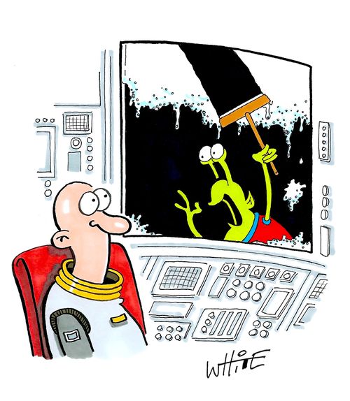Alien window cleaner...