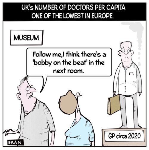 UK's number of doctors per capita one of the lowest in Europe