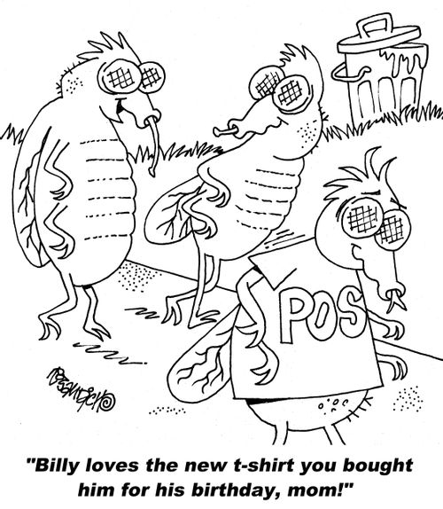"Billy loves the new t-shirt you bought him for his birthday, mom!"