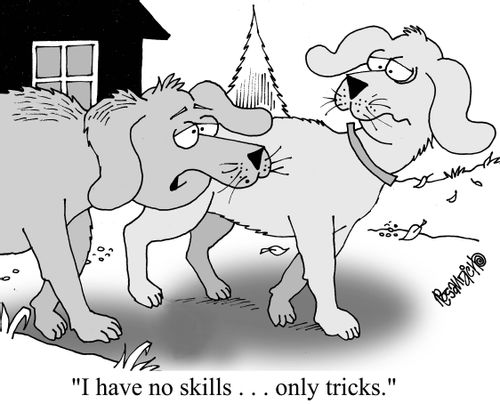 "I have no skills. . . only tricks."