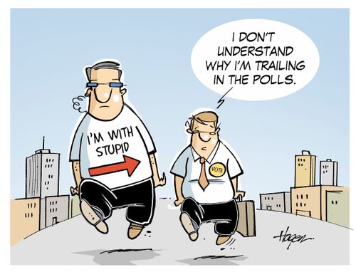 "I don't understand why I'm trailing in the polls."