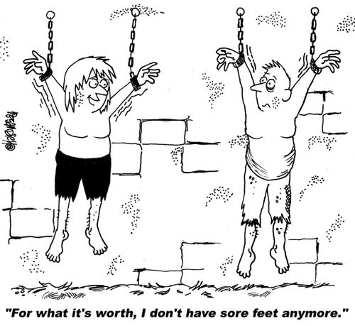 "For what it's worth, I don't have sore feet anymore."